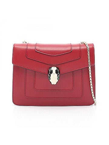 Bvlgari Bulgari BVLGARI Serpenti Forever Shoulder Bag Handbag Leather Women's Red (view 1)
