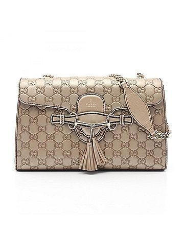 Gucci Gucci Emily Horsebit Guccissima Shoulder Bag Handbag Leather Women's Gold Tone 295402 (view 1)