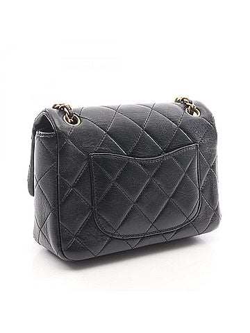 Chanel Chanel Mini Matelassé Shoulder Bag/Handbag, Lambskin Leather, Women's, Black (view 2)