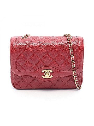 Chanel Chanel Mini Matelassé Shoulder Bag/Handbag, Leather, Women's, Red (view 1)
