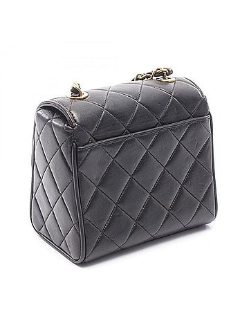 Chanel Chanel Mini Matelassé Shoulder Bag/Handbag, Lambskin Leather, Women's, Black (view 2)
