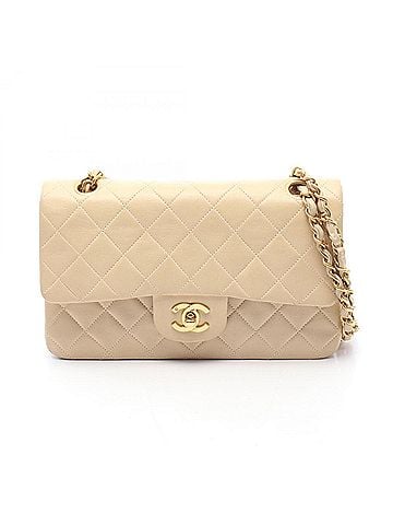 Chanel Chanel Matelassé Double Flap Shoulder Bag/Handbag, Lambskin Leather, Women's, Beige, AO1113 (view 1)