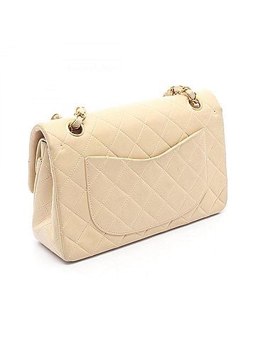 Chanel Chanel Matelassé Double Flap Shoulder Bag/Handbag, Lambskin Leather, Women's, Beige, AO1113 (view 2)