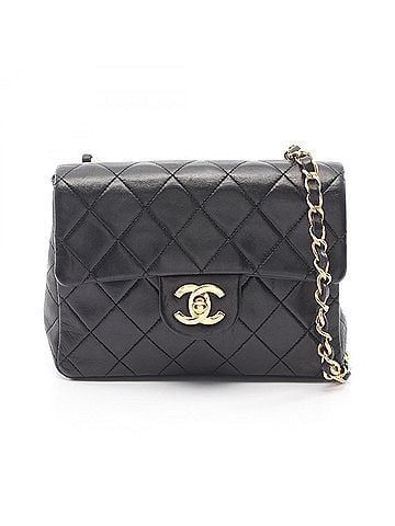 Chanel Chanel Mini Matelassé Shoulder Bag/Handbag, Lambskin Leather, Women's, Black (view 1)