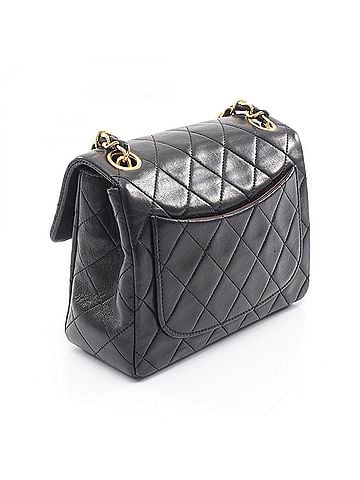 Chanel Chanel Mini Matelassé Shoulder Bag/Handbag, Lambskin Leather, Women's, Black (view 2)