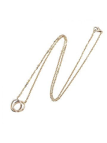 Cartier Cartier Baby Love Necklace, Diamond Jewelry, 18KPG (Pink Gold), Diamond, Women's, Gold Tone, Clear B7013900 (view 2)