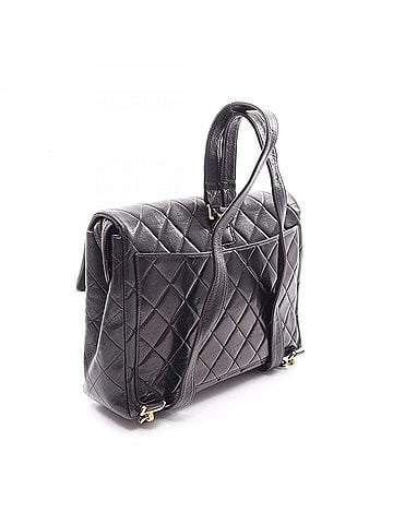 Chanel Chanel Matelassé Backpack/Handbag, Lambskin Leather, Women's, Black (view 2)