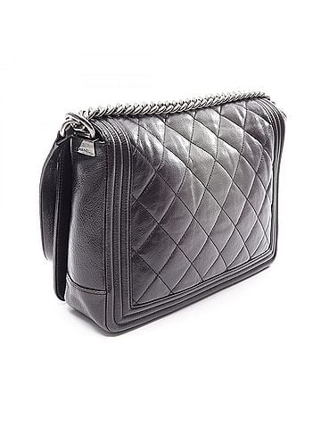 Chanel Chanel Boy Large Matelassé Gradient Shoulder Bag Handbag Leather Women's Black/Gray A92193 (view 2)