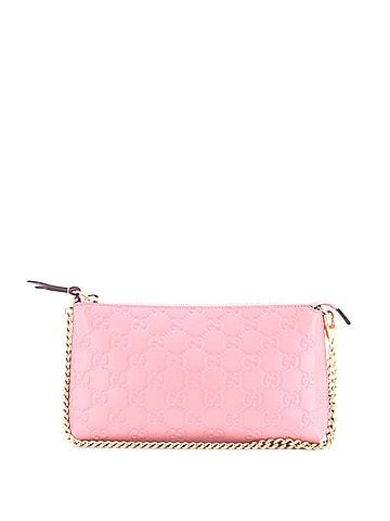 Gucci Chain Wristlet Wallet Guccissima Leather (view 1)