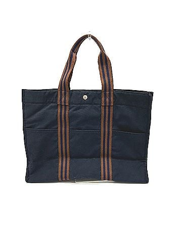 Hermès HERMES Fourre-Tout GM Bag, Tote Handbag, Canvas, Women's, Navy (view 1)