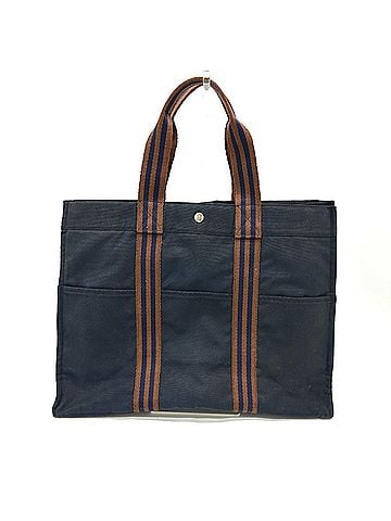 Hermès HERMES Fourre-Tout GM Bag, Tote Handbag, Canvas, Women's, Navy (view 2)