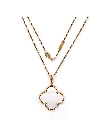 Van Cleef & Arpels Magic Alhambra Long Necklace 18K Yellow Gold and Mother of Pearl (view 2)