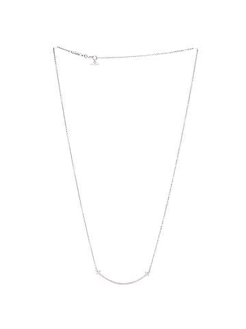 Tiffany & Co. T Smile Pendant Necklace 18K White Gold Small (view 2)