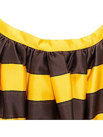 Prada rare PRADA 2022 Raf Simons Tropica yellow brown graphic stripe full skirt IT42 M (view 2)