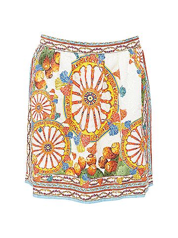 Dolce & Gabbana DOLCE GABBANA 2016 Carreto Siciliano print jacquard jacquard mini skirt IT44 L (view 1)