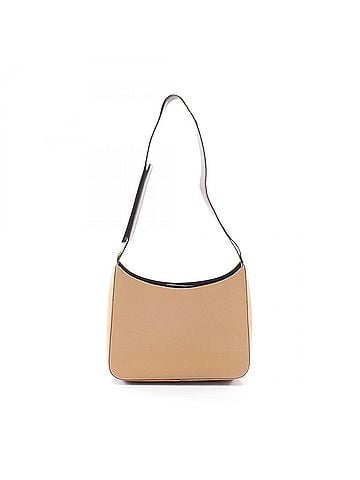 Prada Prada Velcro Strap Shoulder Bag/Handbag, Leather, Women's, Beige (view 1)