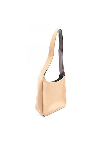 Prada Prada Velcro Strap Shoulder Bag/Handbag, Leather, Women's, Beige (view 2)