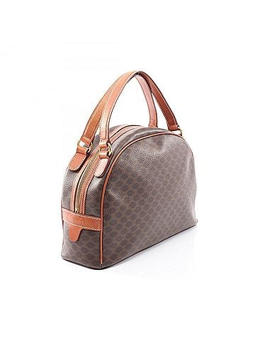 Céline Celine Macadam Handbag, Coated Canvas Leather, Women's, Brown (view 2)