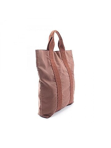 Hermès Hermes HERMES Herline Cabas Tote Bag Handbag Nylon Canvas Men's Women's Brown (view 2)