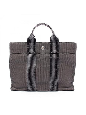 Hermès Hermes Herline PM Tote Bag Handbag Canvas Nylon Women's Gray (view 1)