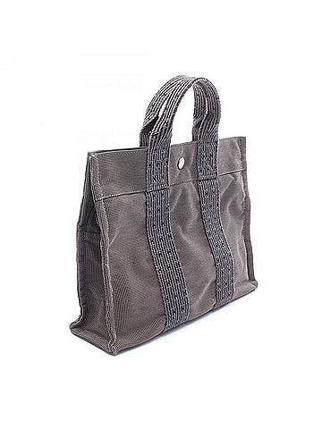 Hermès Hermes Herline PM Tote Bag Handbag Canvas Nylon Women's Gray (view 2)