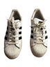 Adidas 100% Leather White Black Sneakers Size 7 - photo 1