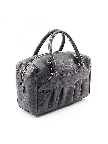 Salvatore Ferragamo Salvatore Ferragamo Gancini Handbag, Leather, Women's, Black, 21 6878 (view 2)