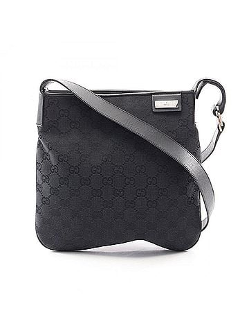 Gucci Gucci GG Canvas Shoulder Bag Handbag Leather Women's Black 019 0422 (view 1)