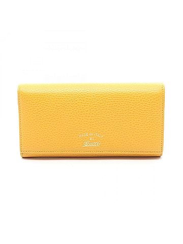 Gucci Gucci Swing Bi-fold Long Wallet, Leather, Women's, Yellow, 354498 (view 1)