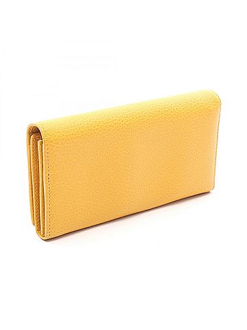 Gucci Gucci Swing Bi-fold Long Wallet, Leather, Women's, Yellow, 354498 (view 2)