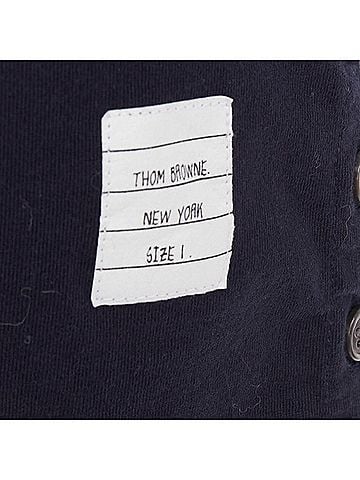 Thom Browne THOM BROWNE 2022 navy cotton RWB stripe trim short sleeve pocket tshirt Sz1 S (view 2)