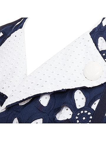 Louis Vuitton LOUIS VUITTON 2012 Runway navy floral embroidery anglais biker jacket FR38 M (view 2)