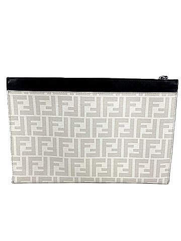 Fendi FENDI 7N0134 Tarout Collaboration Zucca Logo Clutch Bag Handbag Pouch Second Leather Men's Women's White (view 2)