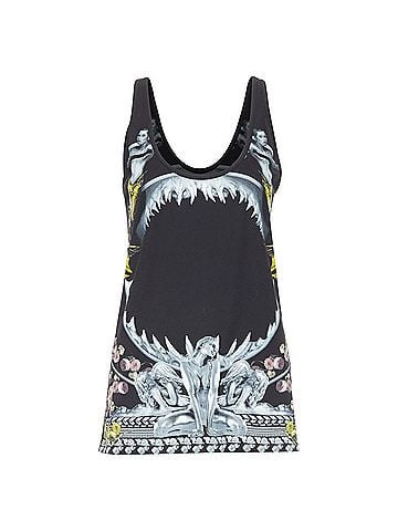 Givenchy GIVENCHY Riccardo Tisci 2014  Shark and Mermaid black cottoncoop tank top M (view 1)