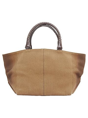 Bottega Veneta BOTTEGA VENETA gradient ombre brown canvas Intrecciato woven leather handle bag (view 1)