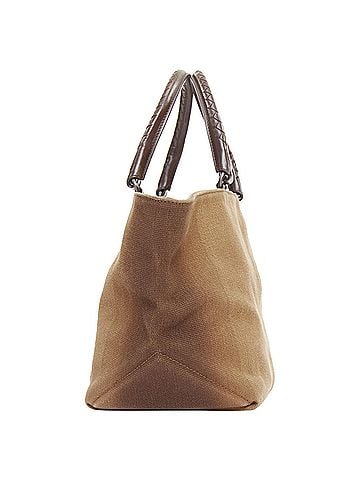 Bottega Veneta BOTTEGA VENETA gradient ombre brown canvas Intrecciato woven leather handle bag (view 2)