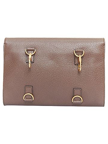 Gucci GUCCI 2017 Runway Totem rainbow brown leather flap envelop clutch bag (view 2)