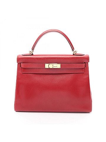Hermès Hermes Kelly 32, 2-way handbag, Tadelakt, women's, red. (view 1)