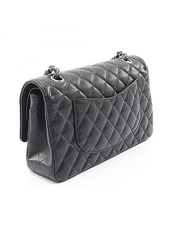 Chanel Chanel Matelassé Double Flap Shoulder Bag/Handbag, Caviar Leather (Grained Calfskin), Women's, Black (view 2)