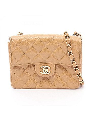 Chanel Chanel Mini Matelassé Shoulder Bag/Handbag, Caviar Leather (Grained Calfskin), Women's, Beige, A01115 (view 1)