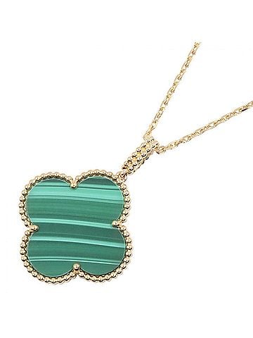 Van Cleef & Arpels Van Cleef & Arpels Magic Alhambra Malachite Necklace, 18K (Yellow Gold), Malachite, Women's, Gold/Green Tone, VCARO3MG00 (view 1)