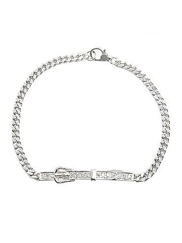 Hermès Hermes Etrivière Gourmet Bracelet, 18K White Gold (18KWG), Diamond, Women's, Silver/Clear Tone, H124409B 0015 (view 1)
