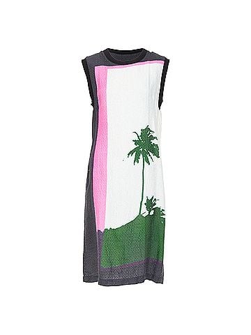 Dries Van Noten DRIES VAN NOTEN 2020 Len Lye linen blend palm tree print shift dress FR38 M (view 1)