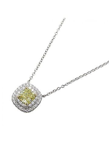 Tiffany & Co. Tiffany & Co. Diamond Necklace, Platinum (Pt950), 18K Yellow Gold, Diamond, Women's, Silver, Yellow, Clear Tones (view 1)