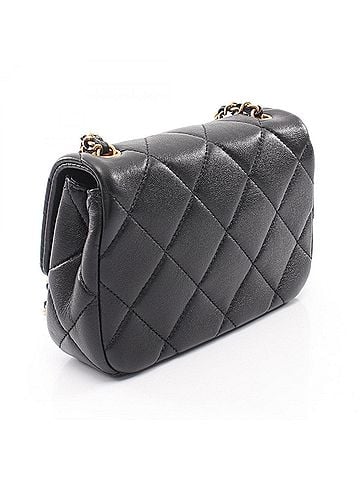 Chanel Chanel Mini Matelassé Shoulder Bag/Handbag, Lambskin Leather, Women's, Black (view 2)