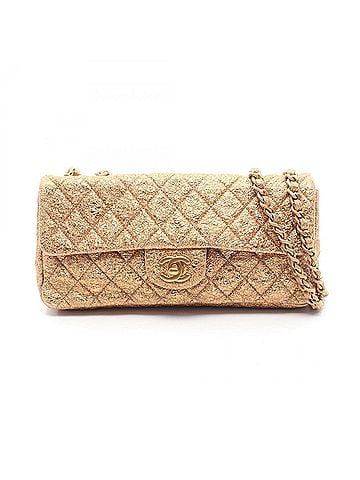 Chanel Chanel Matelassé Metallic Shoulder Bag/Handbag, Leather, Women's, Gold Tone (view 1)