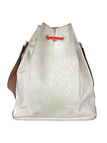 Louis Vuitton LOUIS VUITTON M80634 Damier Geant Volunteer Drawstring Bag, 2003 Louis Vuitton Cup, Crossbody Shoulder Canvas, Men's/Women's, White (view 2)