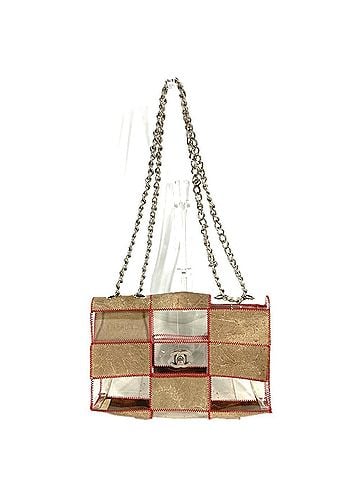 Chanel CHANEL Vintage Logo Stitch CC Coco Mark Bag, Flap, Double Chain, Crossbody Shoulder Vinyl, Men's & Women's, Beige (view 1)