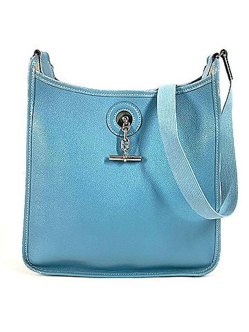 Hermès HERMES Vespa PM bag, crossbody shoulder leather, men's and women's, blue jean blue. (view 1)