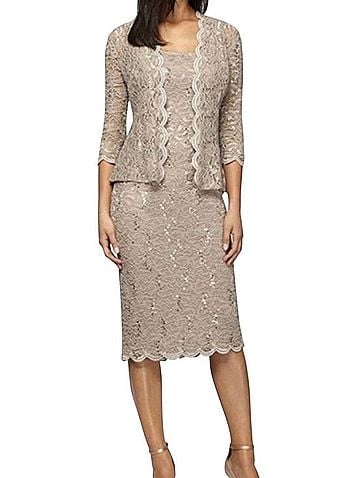 Alex Evenings Sheath Dress With Lace Jacket Cocktail Dress (view 1)